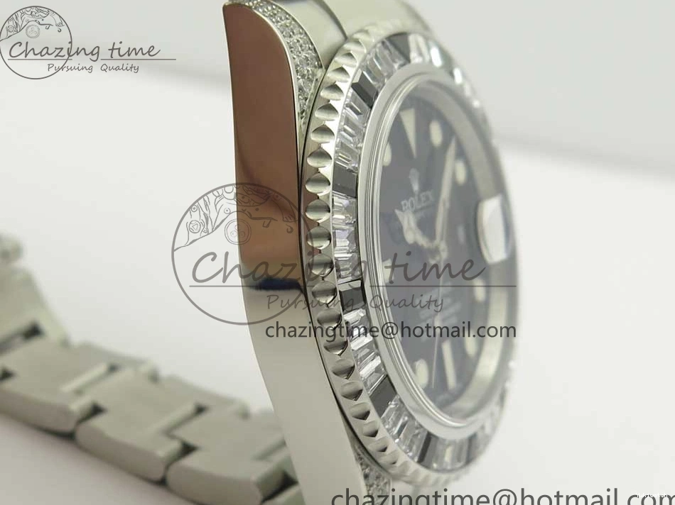 Edition Bezel On GSF SS Diamond SS Black Best Bracelet A2824 Black Dial Submariner 0116